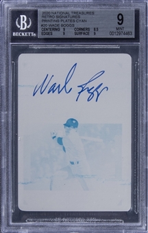 2020 Panini National Treasures Retro Signatures #RS-WB Wade Boggs Signed Card (#1/1) - BGS MINT 9/BGS 10